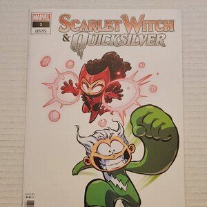 Scarlet Witch and Quicksilver #1A (2024) Marvel Comics, Skottie Young Cvr